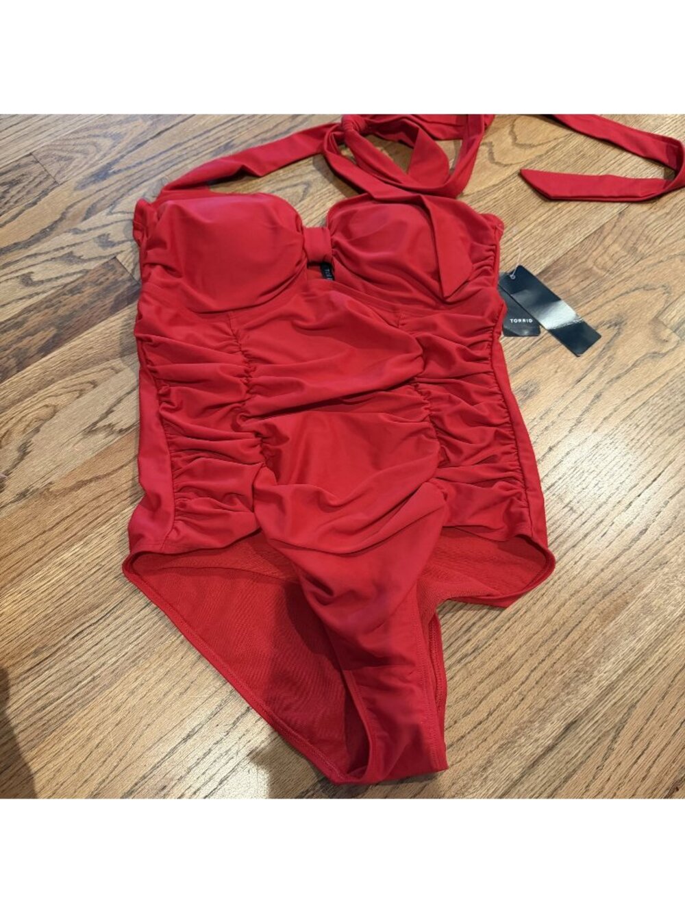 Torrid Womens Red One piece Swim Suit New Tummy Control Size 1 US Size 14/16